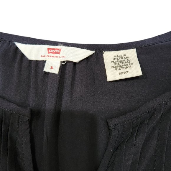 Levi's Black Smocked Boho Tunic size S - Picture 7 of 7